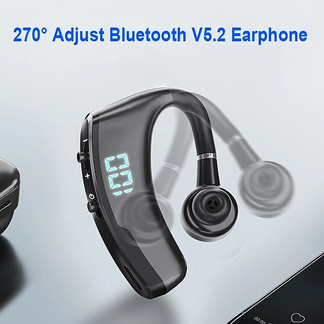  V9S Freisprech-Telefon-Headset Ohrbügel Bluetooth 5.1 Stereo Lange Akkulaufzeit Auto Pairing für Apple Samsung Huawei Xiaomi MI Zumba Fitness Campen und Wandern Handy