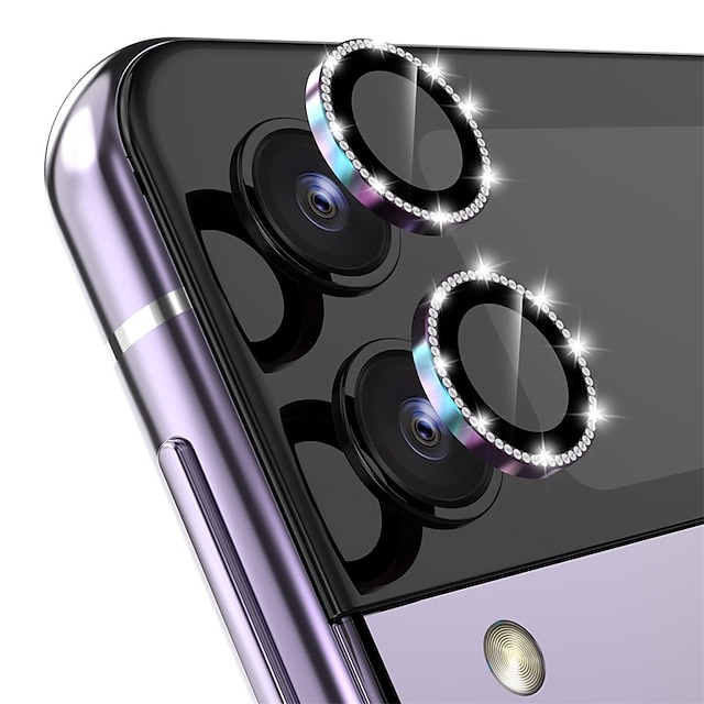  1 Set Camera Lens Protector For Samsung Galaxy S24 Ultra Plus Z Flip 5 Z Flip 4 Tempered Glass Aluminum alloy 9H Hardness Anti-Fingerprint Diamond Scratch Proof