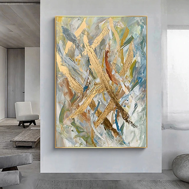 Handmade Oil Painting Canvas Wall Art Decoration Modern Golden Graffiti Abstract for Home Decor Rolled Frameless Unstretched Painting 6