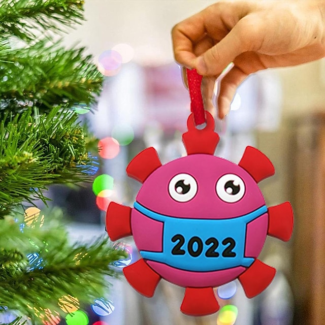  Meihong 2022 novas decorações de natal pingente de decoração de árvore de natal cola macia pingente criativo pingente de natal