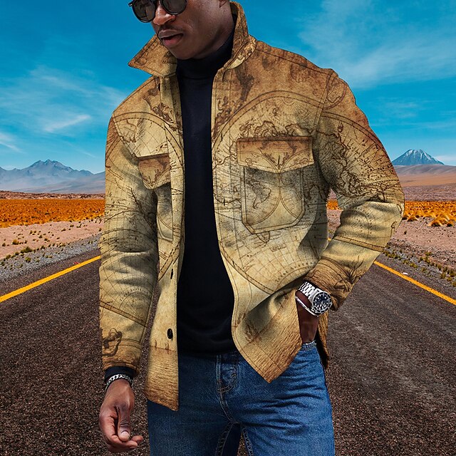 Herre Lett jakke Sommerjakke Dagligdagstøy Feriereise Ut på byen