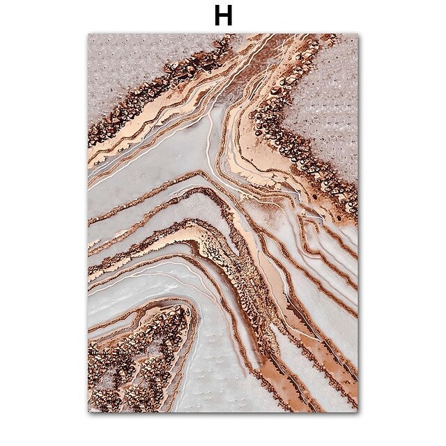 1 Panel Abstract Prints/Posters Luxury Pink Blue Gold Wall Art Modern