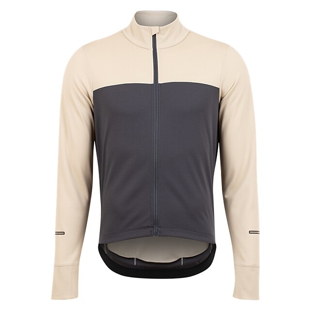  21Grams Voor heren Wielrenshirt Lange mouw Fietsen Shirt Kleding Bovenlichaam met 3 achterzakken Bergracen Wegwielrennen Ademend Sneldrogend Vochtregelerend Reflecterende strips Zwart Groen Geel