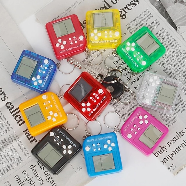  1 шт. карманный мини классический игровой автомат детская портативная ретро ностальгическая игровая консоль с брелком хомяк видеоигра 26 игр в подарок