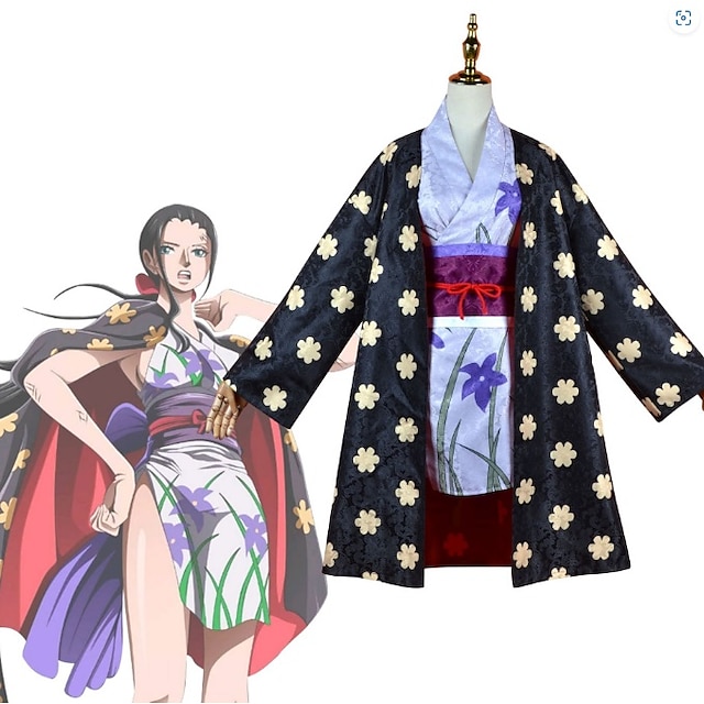  Inspired by One Piece Film: Red Nico Robin Anime Cosplay Costumes Japanese Kimono Long Sleeve Kimono Coat For Women's