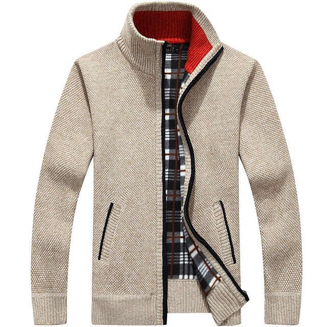 Cardigan Uomo Con Cerniera - Maglione Inverno Maniche Lunghe E 2 Tasche - Foto 12