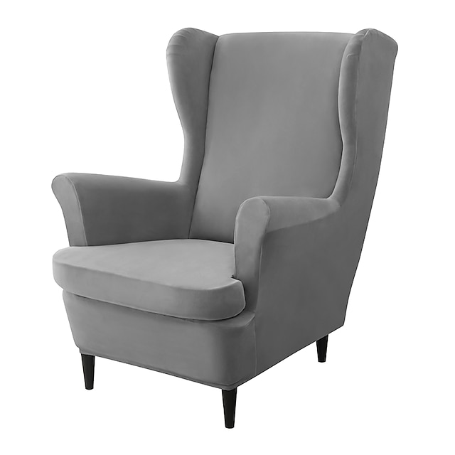  capa de cadeira de asa elástica capas de cadeira de asa com capa de almofada de assento capas de poltrona de veludo elastano para cadeira ikea Strandmon