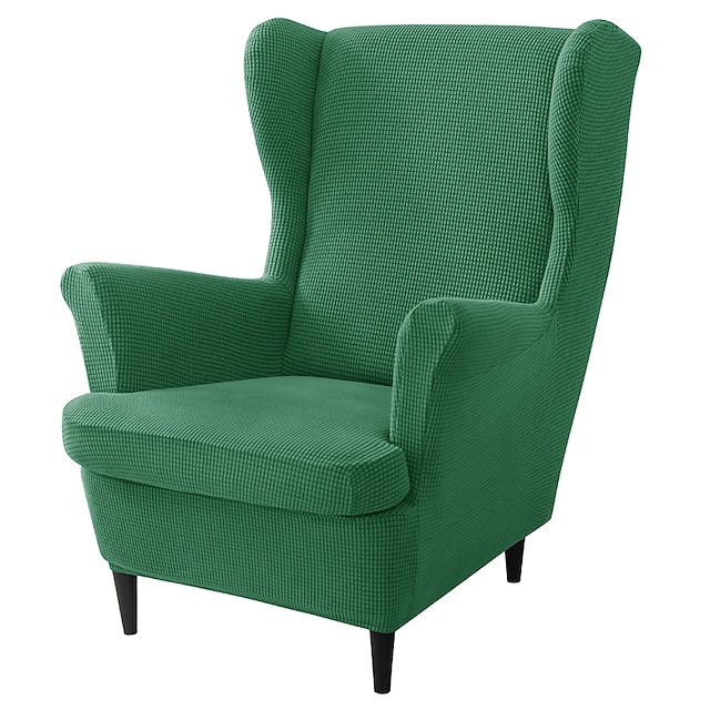 Stretch Wingback Chair Cover Wing Chair Slipcovers With Seat Cushion