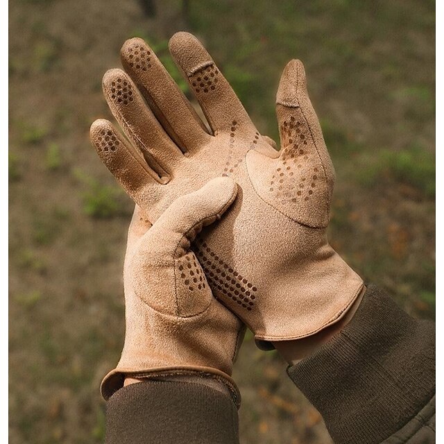  Warm Gloves Men And Women Plus Velvet Fever Winter Outdoor Cycling Touch Screen Non-Slip Flip Double-Sided Velvet Gloves