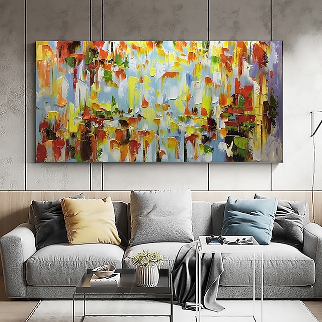 Handmade Oil Painting Canvas Wall Art Decor Original Colorful Painting ...