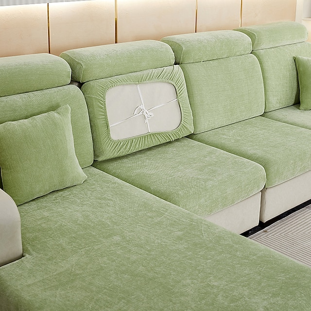  Funda elástica para cojín de asiento de sofá, funda elástica para sofá seccional, sillón de dos plazas, 4 o 3 plazas, en forma de L, sólida, suave, duradera, lavable
