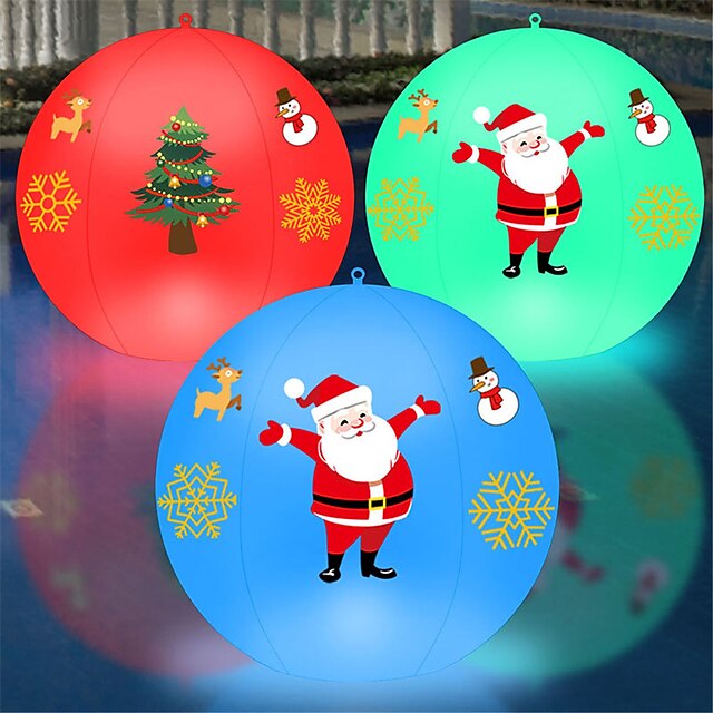 LED Pool Floating Light 40cm Glowing Ball Inflatable Luminous Ball LED ...