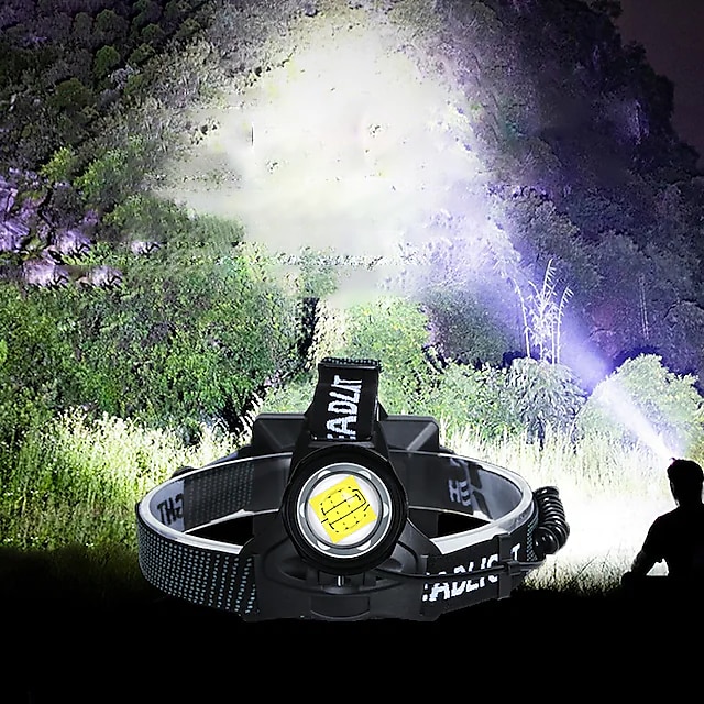  led koplamp outdoor inductie usb oplaadbare super heldere koplampen aluminium koplamp camping vissen fietsen 3.7v