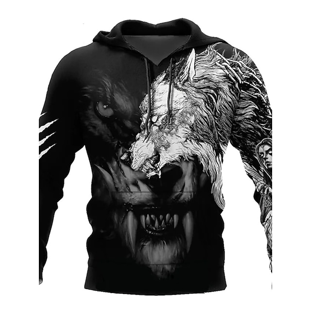 Generisch Pluma Hombre Sudadera Con Capucha Sudadera - Shirt84 - Negro, S