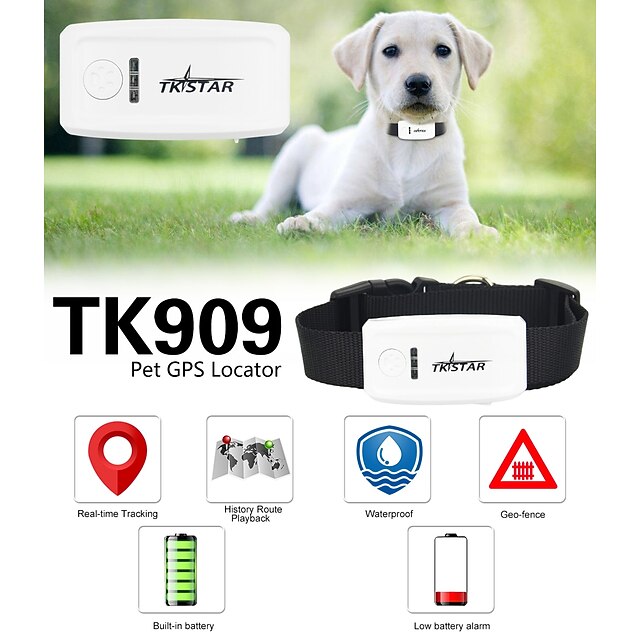 GPSTracker für Haustiere, GPSOrtungsgerät, TK909, Hund, Katze, Rinder und Schafe, AntiLost