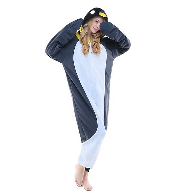  Aikuisten Kigurumi-pyjama Yöasut Pingviini Hahmo Pyjamahaalarit Flanelli Cosplay varten Miehet ja naiset Joulu Eläinten yöpuvut Sarjakuva