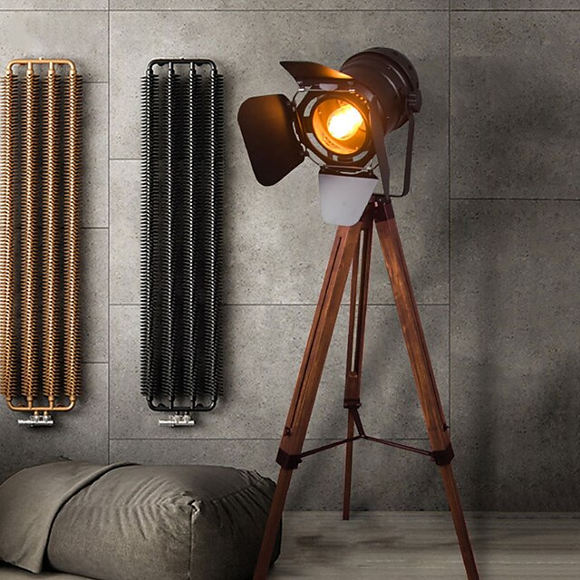  kino projektor stojací lampa, stativ stativová lampa do ložnice vintage steampunk nastavitelná 59