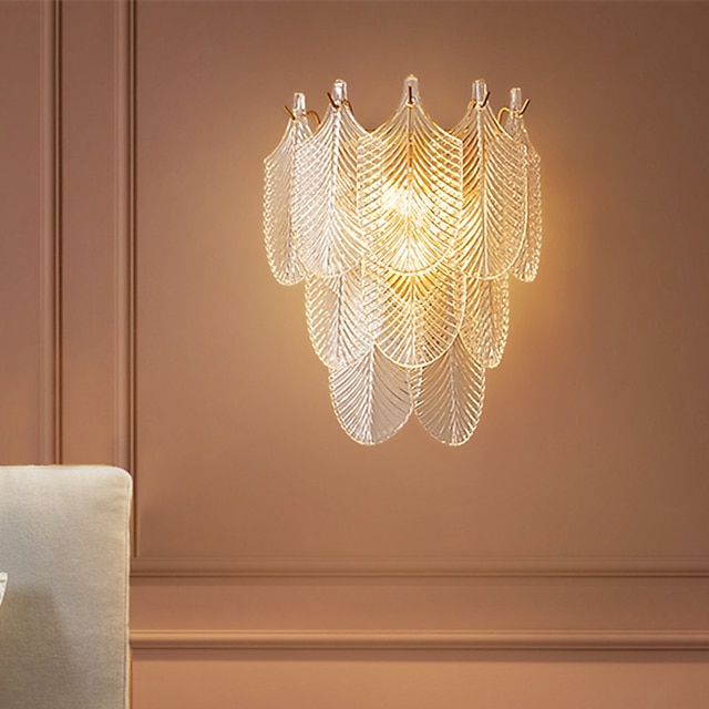  Crystal Indoor Modern Nordic Style Indoor Wall Lights Living Room Bedroom Copper Wall Light 220-240V