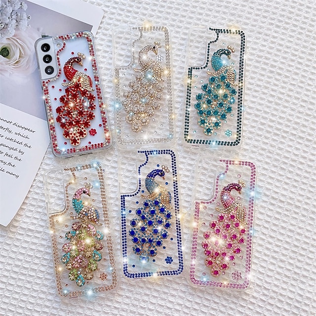  Phone Case For Samsung Galaxy S24 S23 S22 S21 S20 Plus Ultra A54 A34 A14 A73 A53 A33 Note 20 10 Back Cover Rhinestone Full Body Protective Soft Edges Crystal Diamond PC
