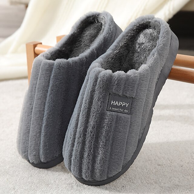 Men's Unisex Slippers & FlipFlops Warm Slippers Fleece Slippers Plush Slippers Casual Home