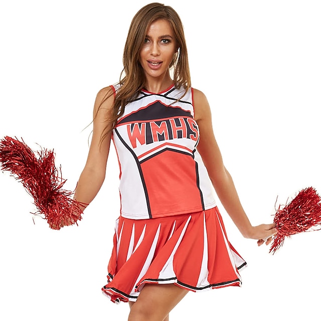 Cheerleader Costumes Dance Costumes Skirts Printing Splicing Women's ...