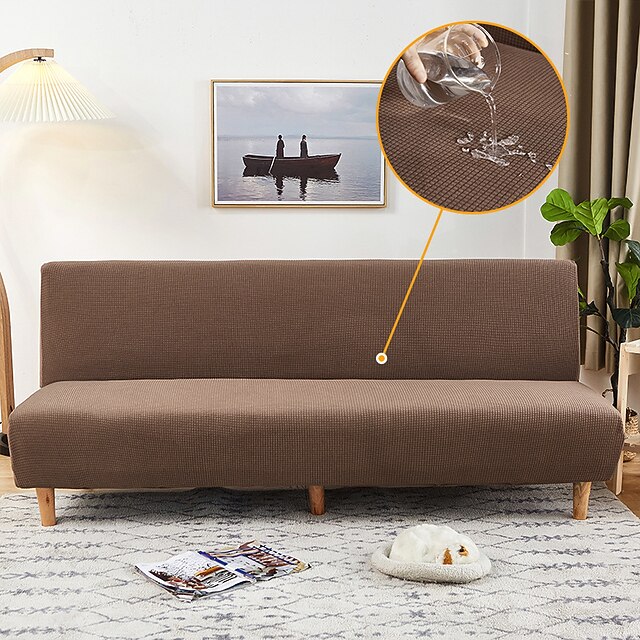 Water Resistant Sofa Bed Slipcover 1Piece Stretch Sofa Slipcover Armless Sofa Cover Furniture