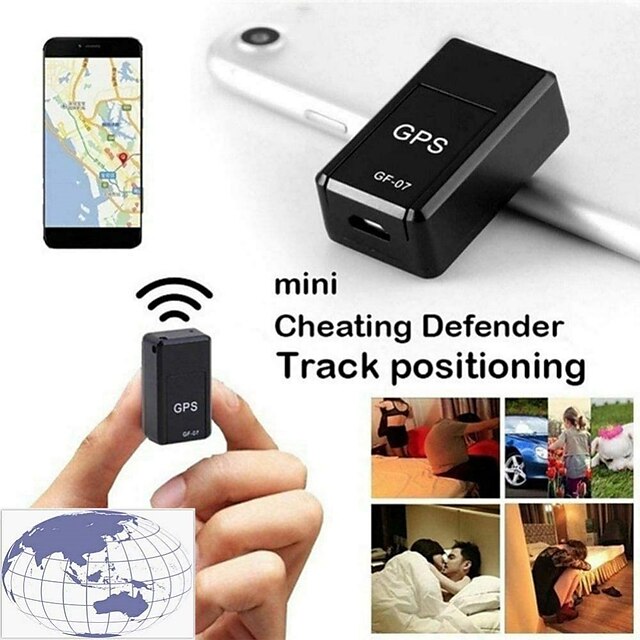  GF-07 Mini GPS Tracker Ultra Mini GPS Long Standby Magnetic SOS Tracking Device GSM SIM GPS Tracker For Vehicle/Car/Person Location Tracker Locator System