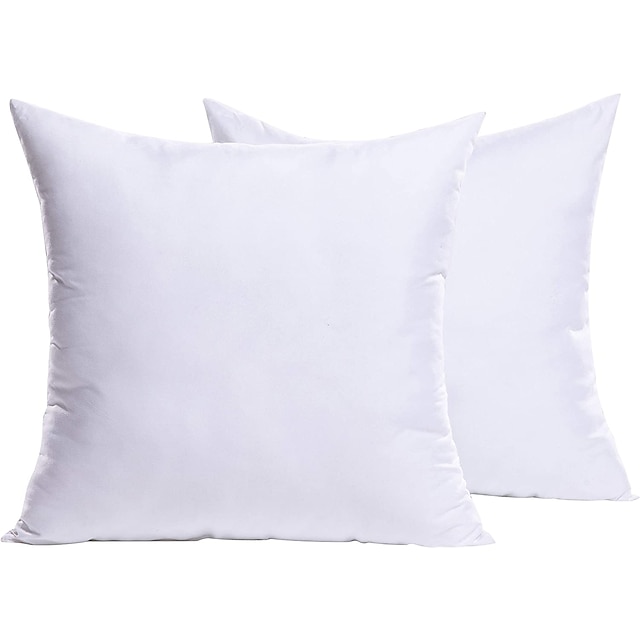  2 個枕インサートプレミアム枕スタッファーシャム白装飾装飾用クッションベッドソファは 40 × 40 センチ枕カバー