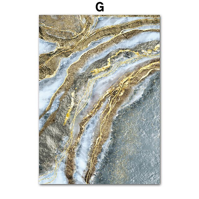1 Panel Abstract Prints/Posters Luxury Pink Blue Gold Wall Art Modern