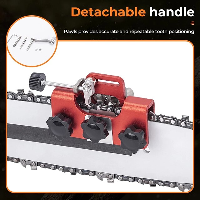 Chainsaw Chain Sharpening Fixture EasytoUse Stainless Steel Jig