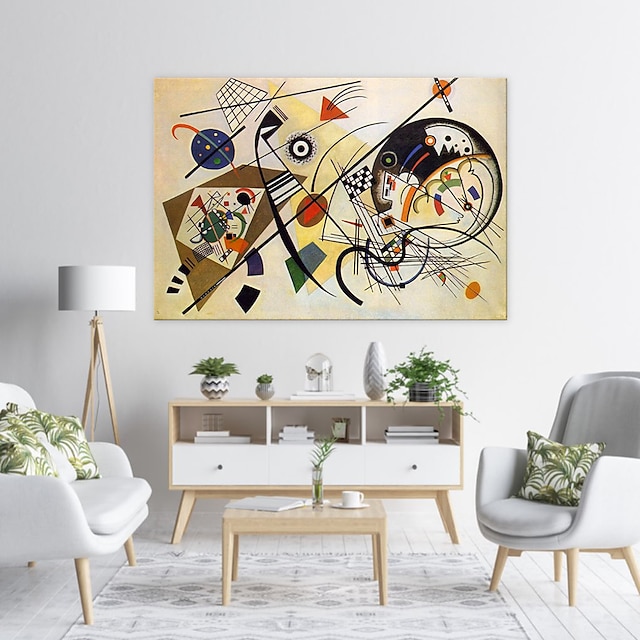  Pintura al óleo hecha a mano lienzo decoración de arte de la pared estilo kandinsky abstracto para decoración del hogar pintura enrollada sin marco sin estirar