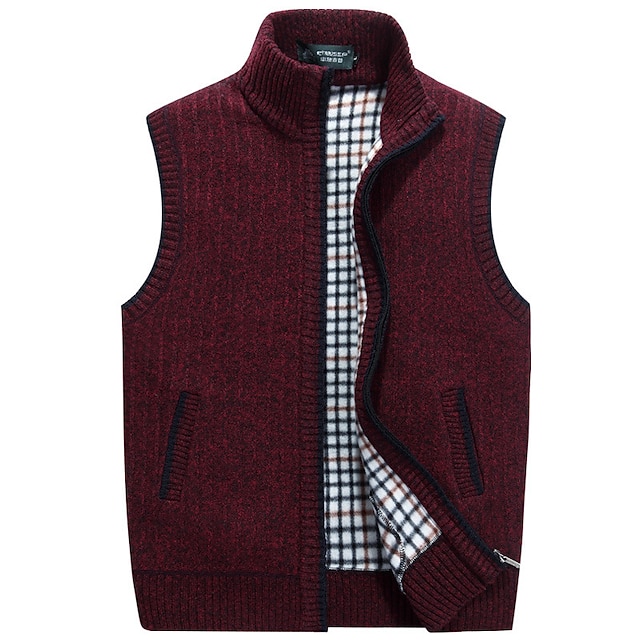 Men's Vest Daily Wear Going out Festival Business Basic Fall & Winter ...