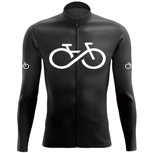 21Grams Men's Cycling Jersey Long Sleeve Bike Jersey Top with 3 Rear