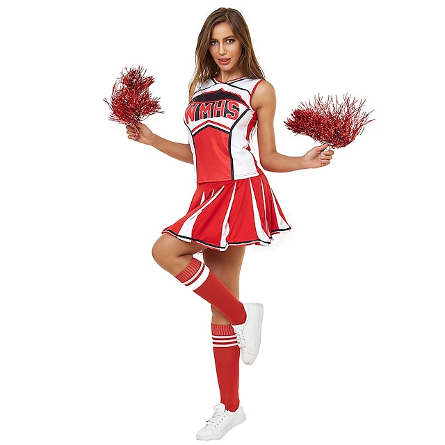 Cheerleader Costumes Dance Costumes Skirts Printing Splicing Women's ...