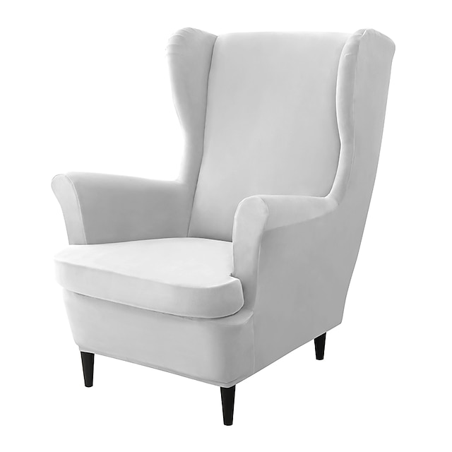 Stretch Wingback Chair Cover Wing Chair Slipcovers With Seat Cushion