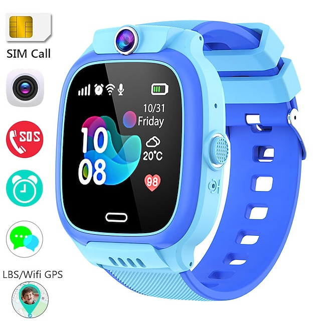  Y31 Kids Smart Watch SIM Card Call Voice Chat SOS GPS LBS WIFI Location Camera Alarm Smartwatch Boys Girls For IOS Android