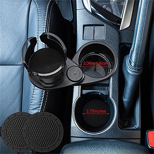 2 in 1 Multifunctional Car Cup Holder Car Cup Holder Expander Adapter 360 Degrees Rotating Car