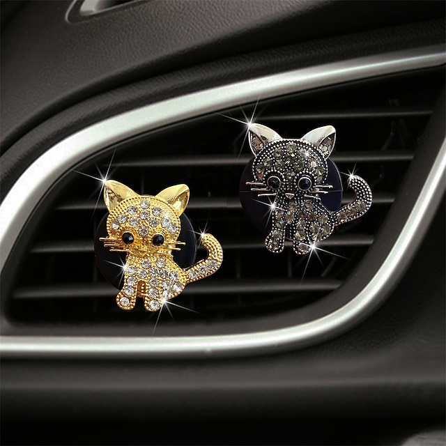  decorazioni del cruscotto dell'auto moda simpatico gatto figurine di personaggi dei cartoni animati decorazione dell'aria condizionata per auto