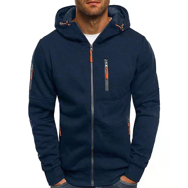 Men's Hoodies & Sweatshirts Zipper Collar Jacket