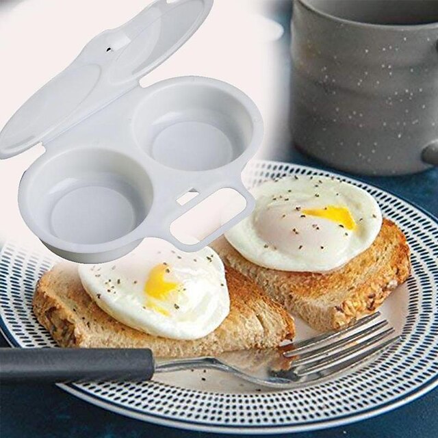  New Home Kitchen Microwave Oven Round Shape Egg Steamer Cooking Mold Egg Poacher Kitchen Gadgets Fried Egg Tool