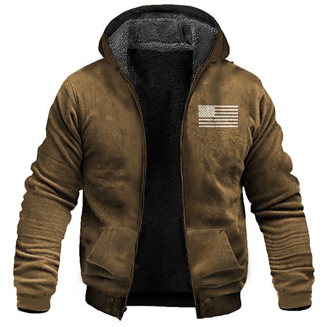 Men's Fleece Jacket Full Zip Hoodie Fleece Hoodie Sherpa Jacket ...