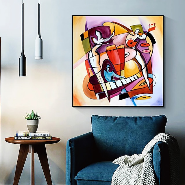  Handmade Oil Painting Canvas Wall Art Decoration Kandinsky Style Postmodern Abstract for Home Decor Rolled Frameless Unstretched Painting
