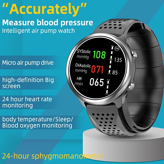  p30 smart watch airbag luftpumpe ægte nøjagtigt blod ilttryk hjertefrekvens sundhed kropstemperatur smartwatch til mænd kvinder