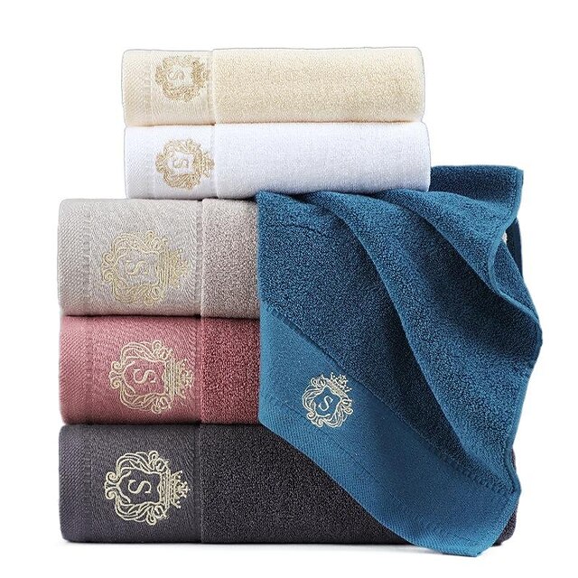 Thickened Bath Towels Set of 3,100 Turkish Cotton Ultra Soft Bath