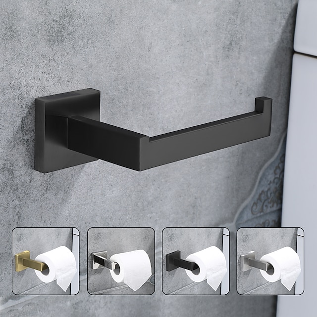  toalettpapirholder toalettpapirholder papirrull sus 304 veggfeste i rustfritt stål (matt svart/krom/børstet nikkel/gylden)
