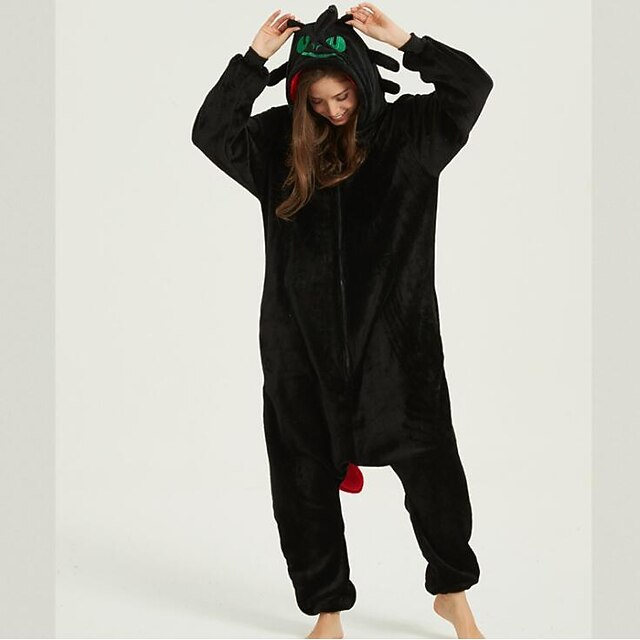Adults' Kigurumi Pajamas Nightwear Toothless Character Onesie Pajamas
