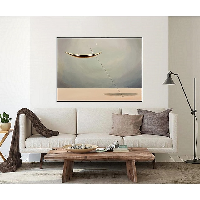  dipinto a mano dipinto a olio parete moderna astratta barca oro tela pittura decorazione della casa decorazione