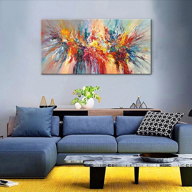 Oil Painting 100% Handmade Hand Painted Wall Art On Canvas Abstract ...