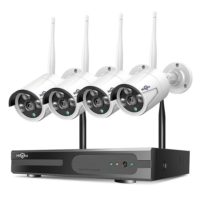  3MP 1536P CCTV 8CH Wireless NVR kit 3MP 3TB 1080P Outdoor IR Night Vision IP Wifi Camera Security System Surveillance Hiseeu kit