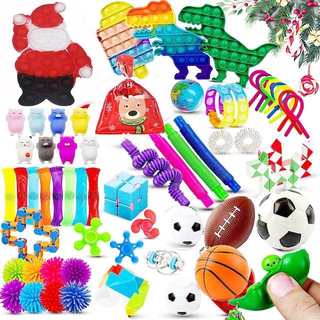 (60 pieces)Fidget ToysPop It Pop Its Fidgets Set Children's Party Gifts ...